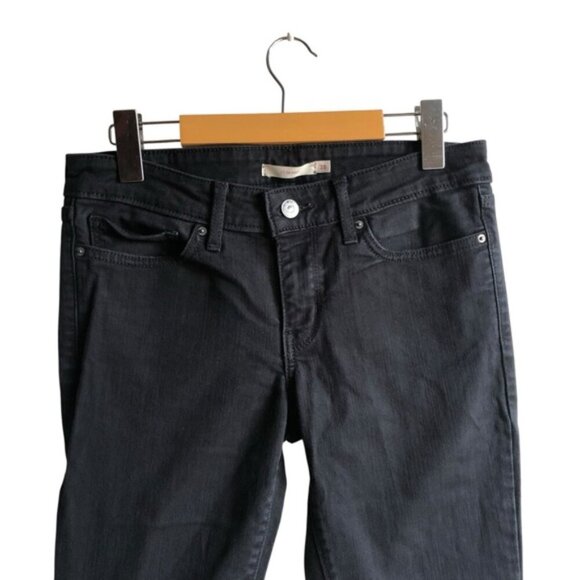Levi’s 711 Skinny Black Wash Skinny Jeans Size 28 - Picture 3 of 13
